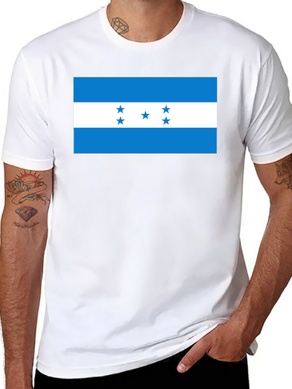 Honduras Flag Graphic Tee - Black T-Shirt