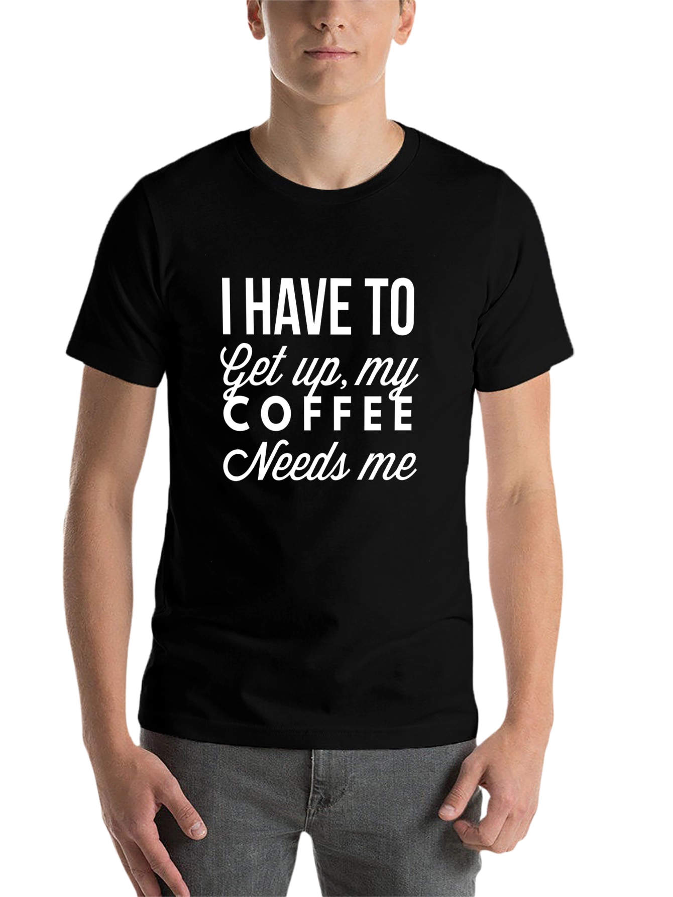 Coffee Lovers Black Graphic T-Shirt