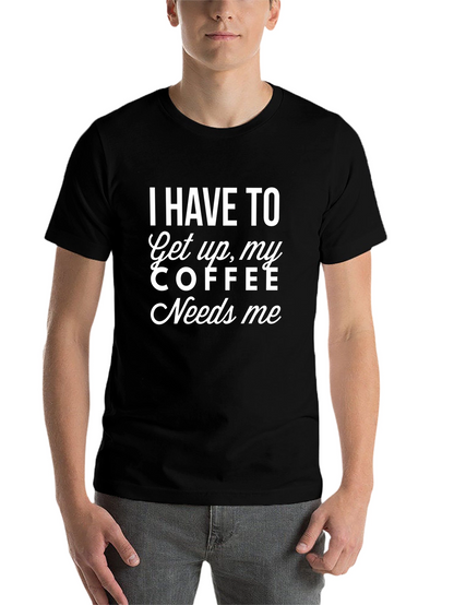 Coffee Lovers Black Graphic T-Shirt
