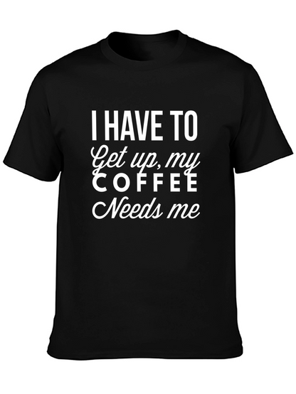 Coffee Lovers Black Graphic T-Shirt