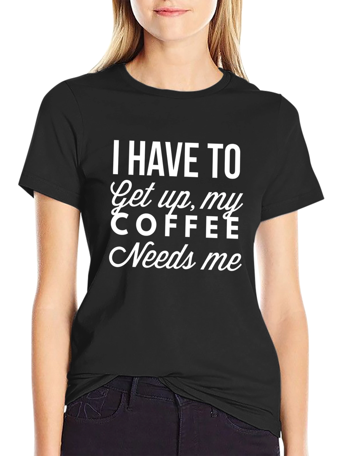 Coffee Lovers Black Graphic T-Shirt
