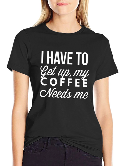 Coffee Lovers Black Graphic T-Shirt