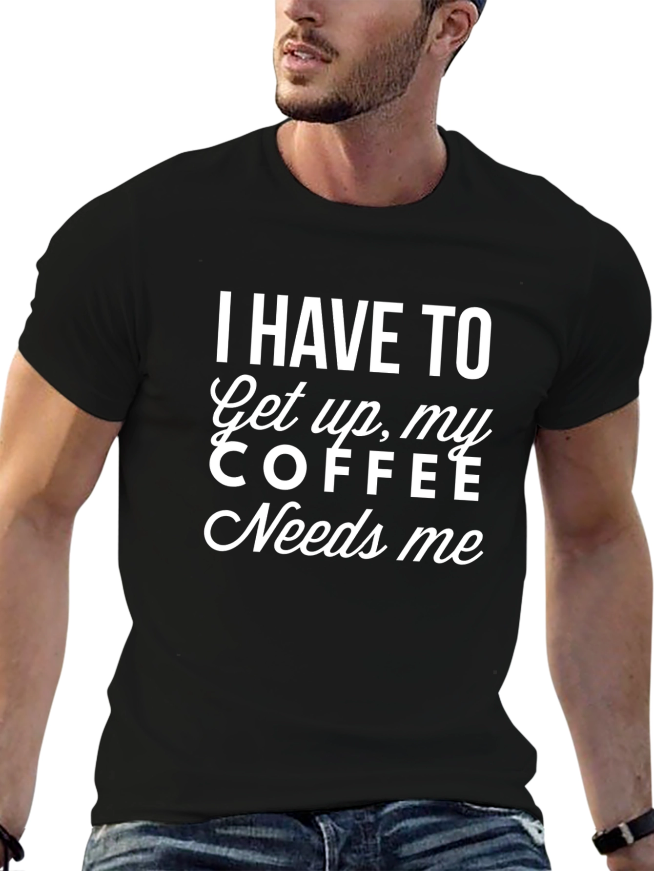 Coffee Lovers Black Graphic T-Shirt