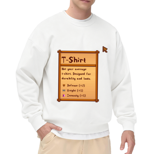 Stardew Valley Item Stats Pixel Window Funny Gamer Crewneck Sweatshirt