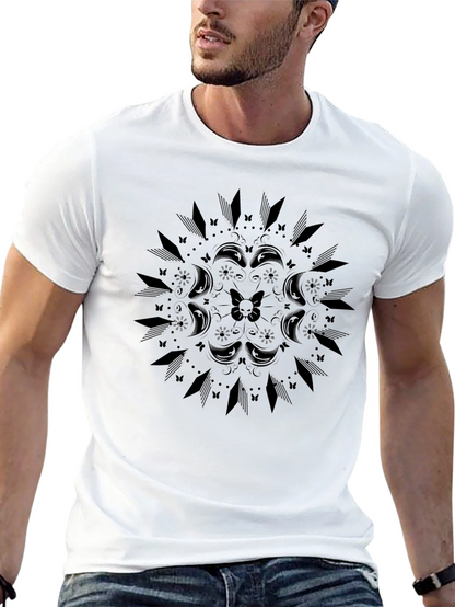 Gothic Mandala T-Shirt - Unisex Black Tee