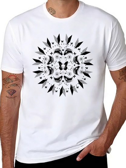 Gothic Mandala T-Shirt - Unisex Black Tee