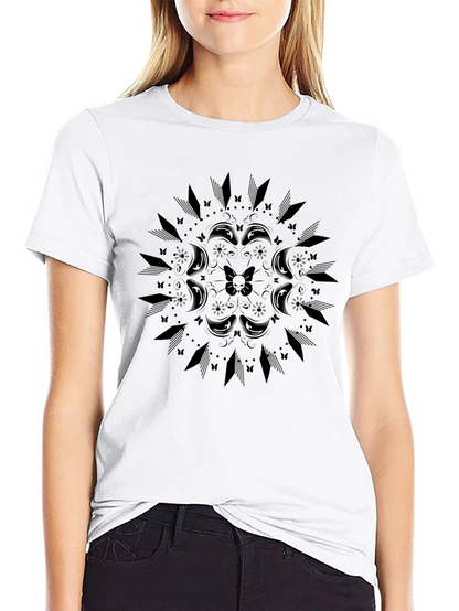 Gothic Mandala T-Shirt - Unisex Black Tee