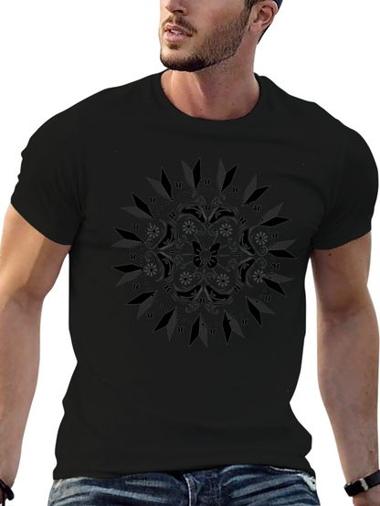 Gothic Mandala T-Shirt - Unisex Black Tee