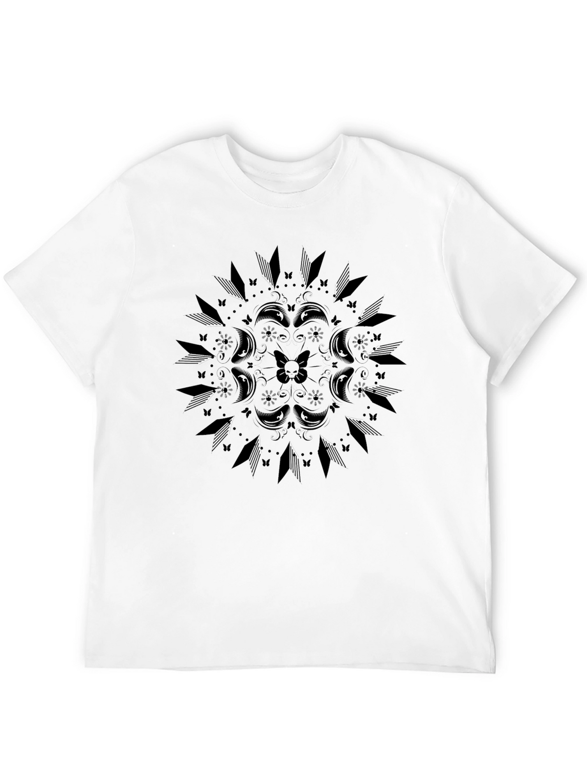 Gothic Mandala T-Shirt - Unisex Black Tee