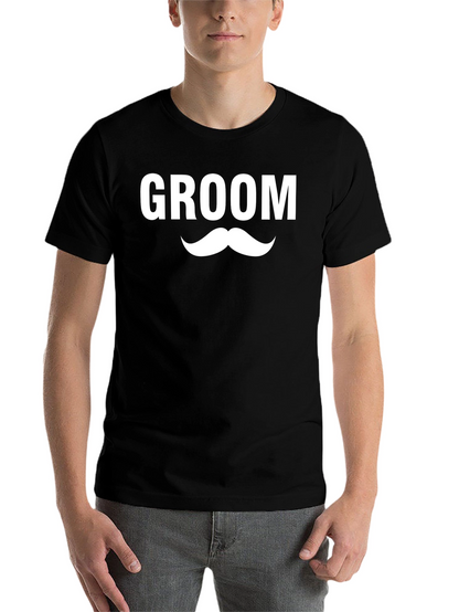 Groom Mustache Graphic T-Shirt - Bachelor Party Tee