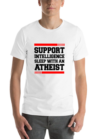 Support Intelligence Atheist Graphic Tee