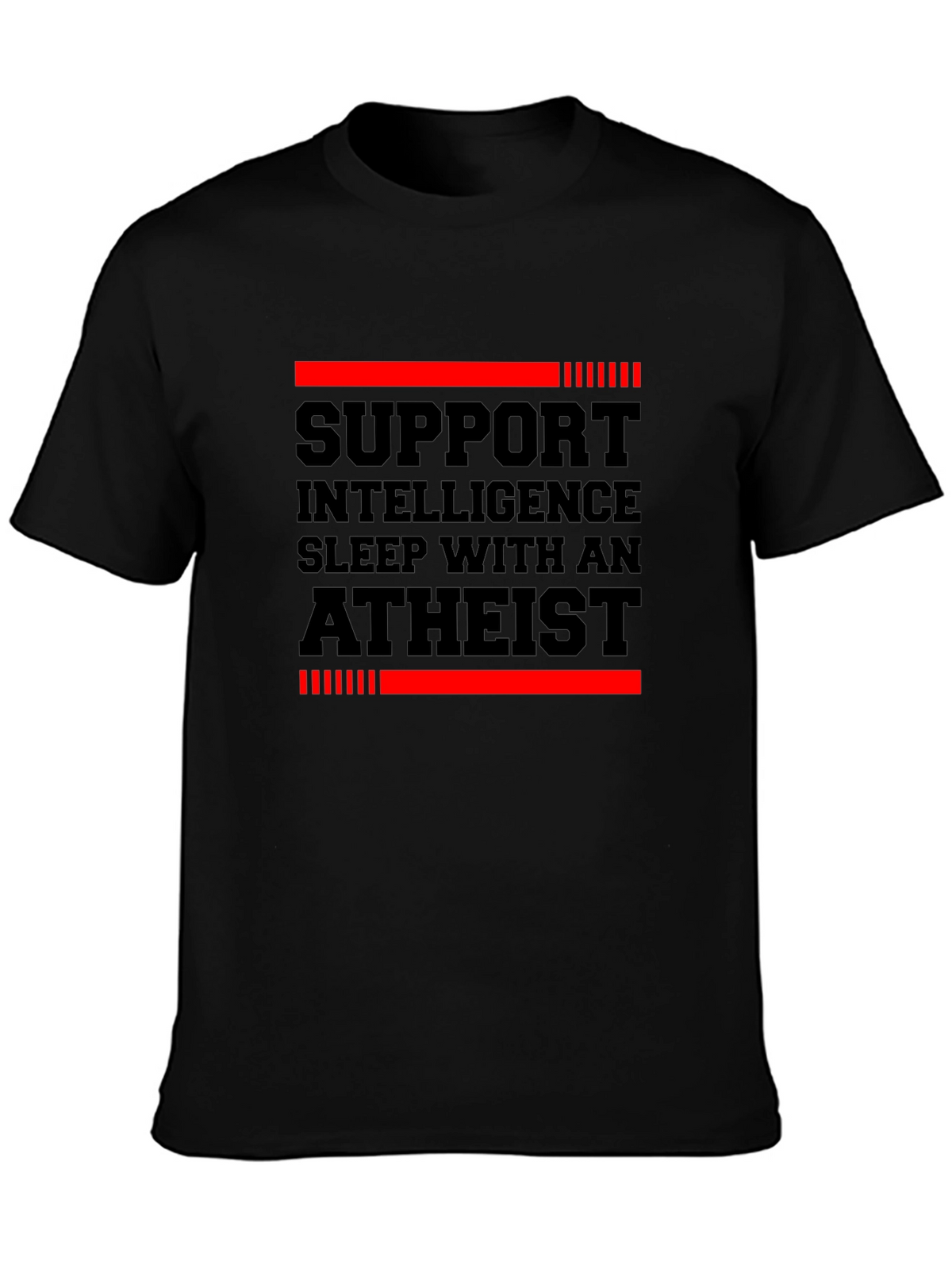 Support Intelligence Atheist Graphic Tee