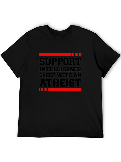 Support Intelligence Atheist Graphic Tee