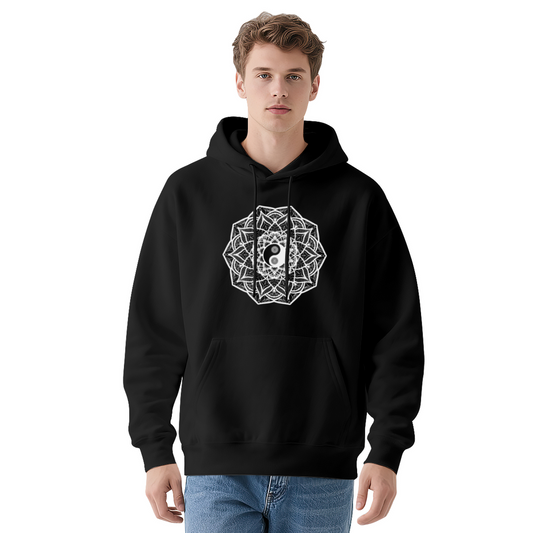 Mandala Yin Yang Sacred Hoodie, Breathable Lounge Comfort