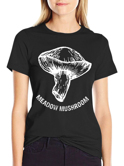 Meadow Mushroom Graphic Tee - Unisex Black T-Shirt