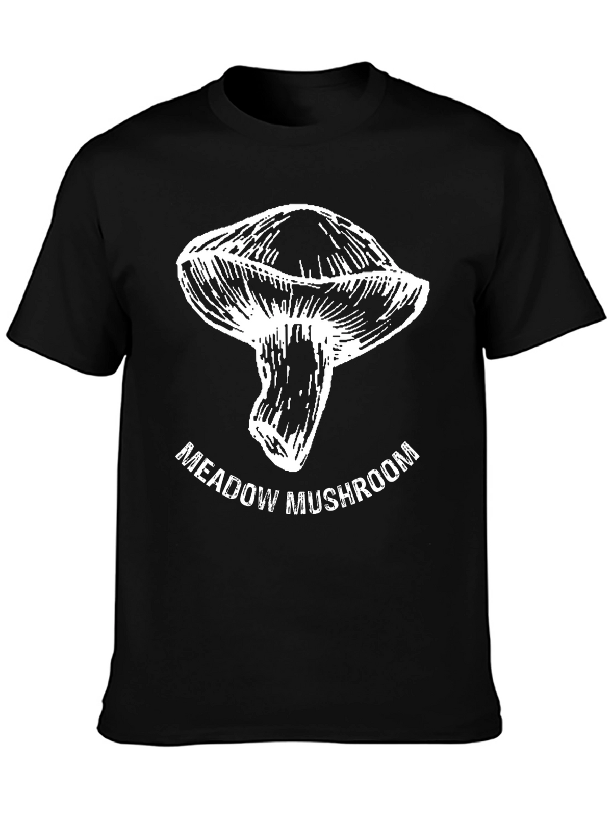 Meadow Mushroom Graphic Tee - Unisex Black T-Shirt