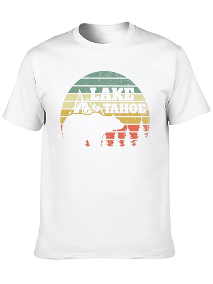 Lake Tahoe Bear Graphic Tee - Nature Inspired Design