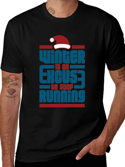 Winter Running Motivational T-Shirt