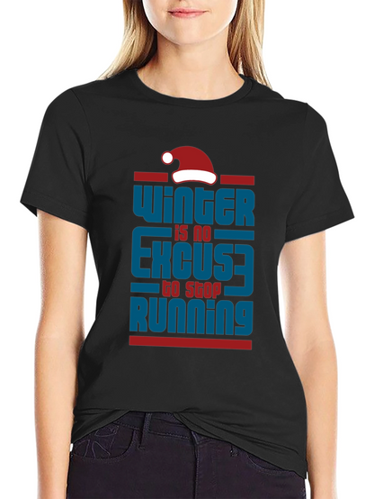 Winter Running Motivational T-Shirt