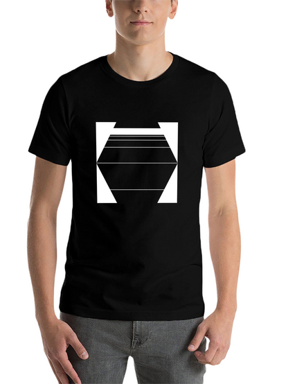 Geometric Hexagon Graphic Tee - Modern Style