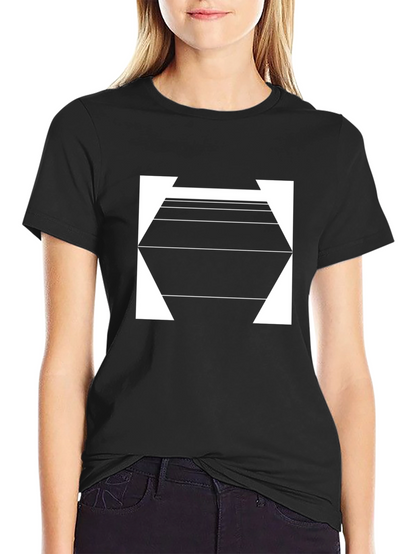 Geometric Hexagon Graphic Tee - Modern Style