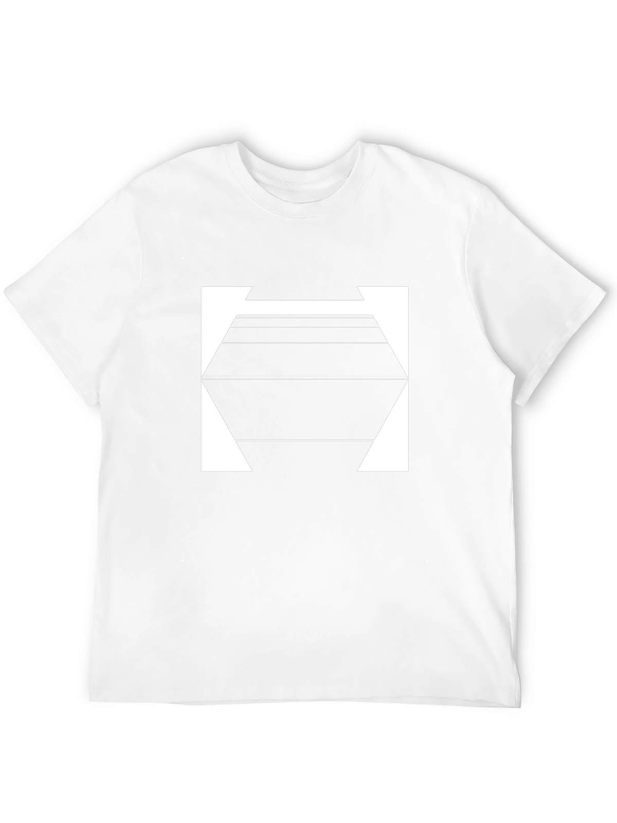 Geometric Hexagon Graphic Tee - Modern Style