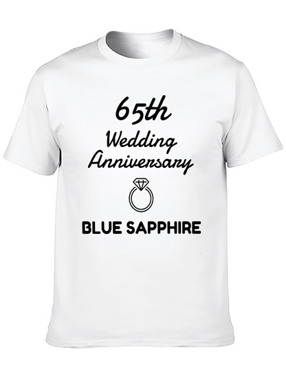 65th Wedding Anniversary Blue Sapphire T-Shirt