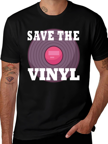 Save The Vinyl Graphic Tee - Music Lover T-Shirt