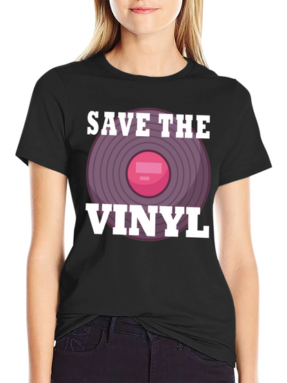 Save The Vinyl Graphic Tee - Music Lover T-Shirt