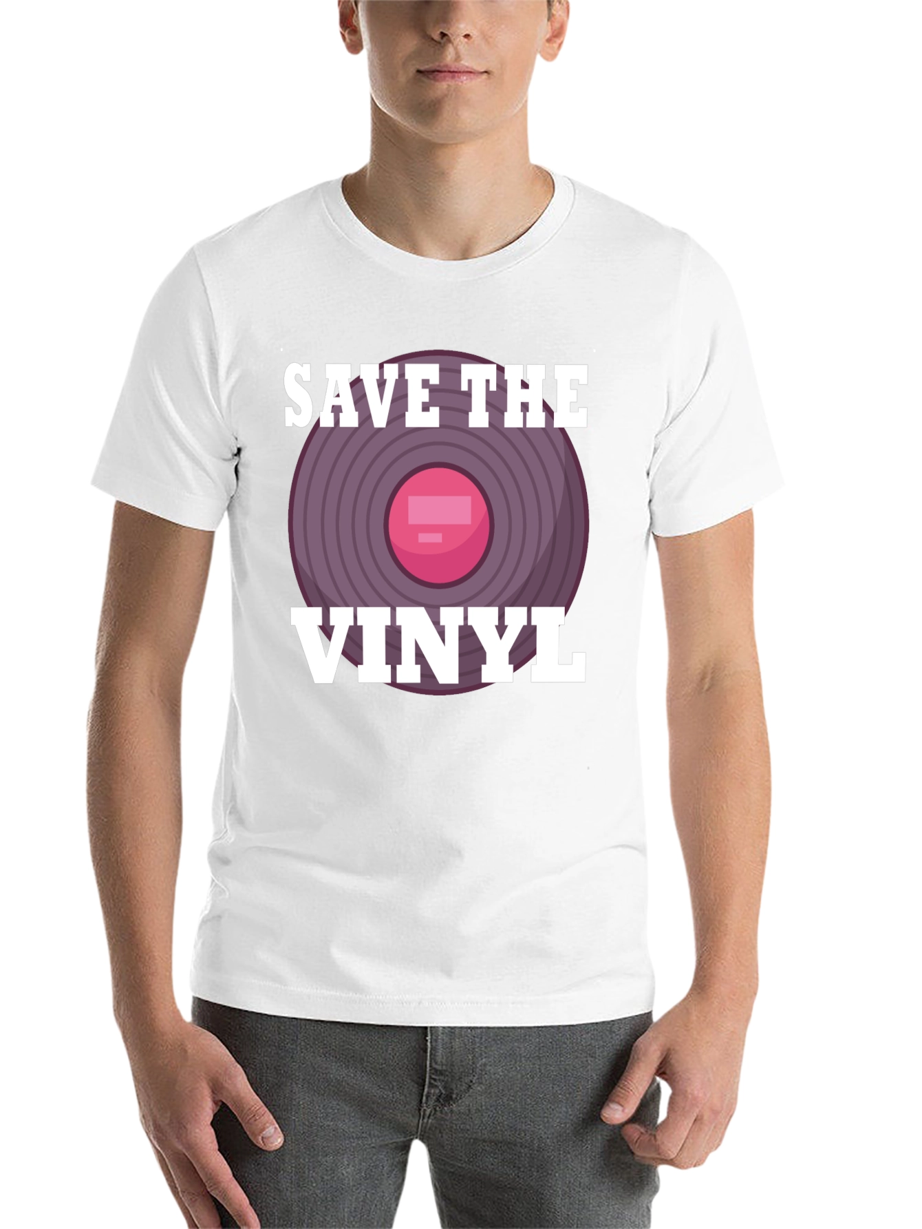 Save The Vinyl Graphic Tee - Music Lover T-Shirt