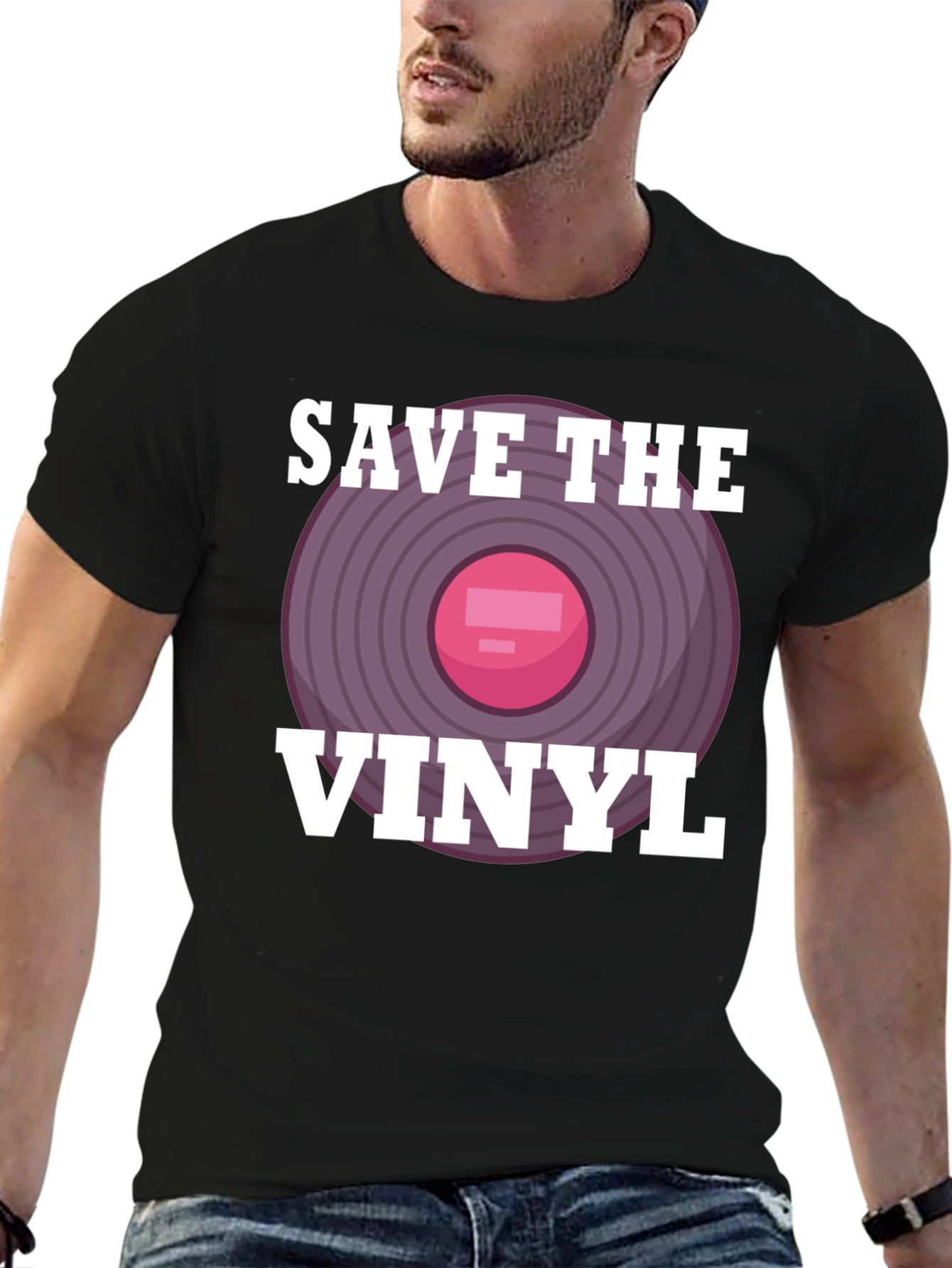 Save The Vinyl Graphic Tee - Music Lover T-Shirt