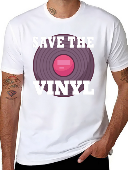 Save The Vinyl Graphic Tee - Music Lover T-Shirt