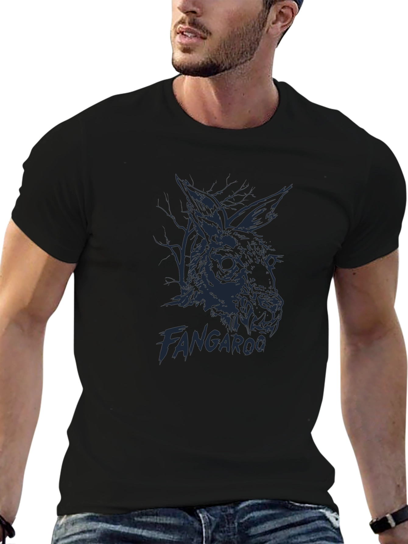 Fangaroo T-Shirt - Dark Graphic Tee for Men