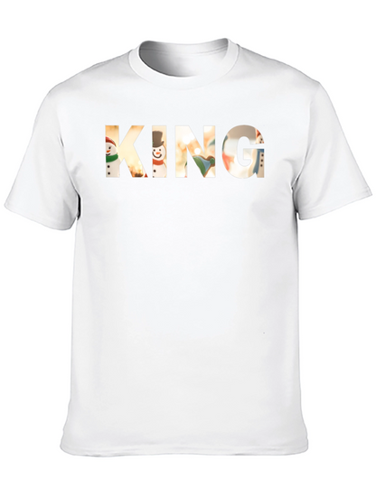 King Christmas Snowman Graphic T-Shirt