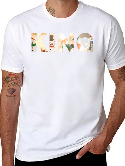 King Christmas Snowman Graphic T-Shirt