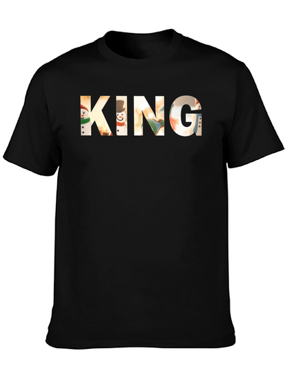 King Christmas Snowman Graphic T-Shirt
