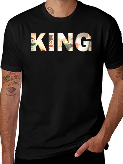 King Christmas Snowman Graphic T-Shirt