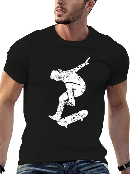 Skateboarder Graphic Black T-Shirt