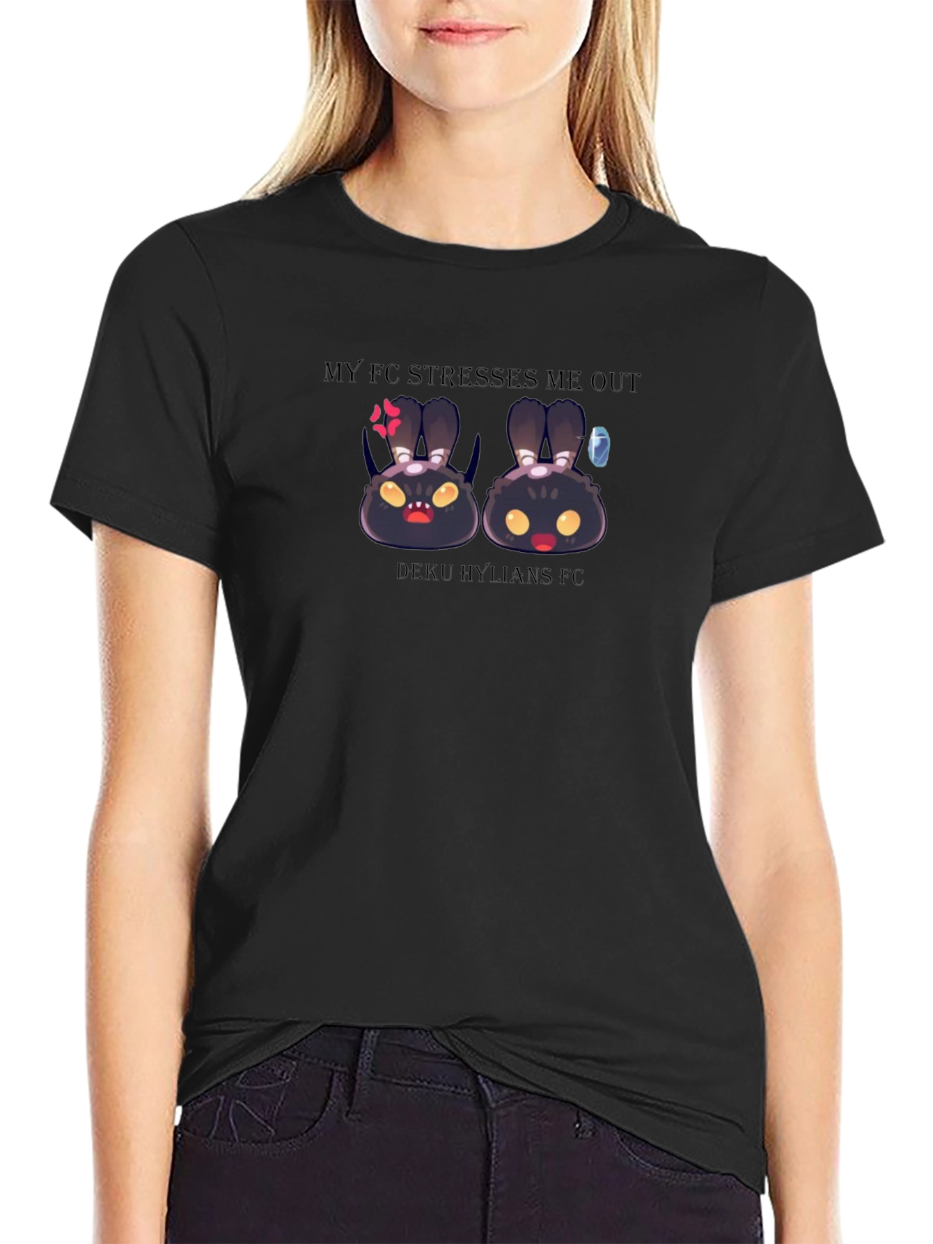 My FC Stresses Me Out Black Tee