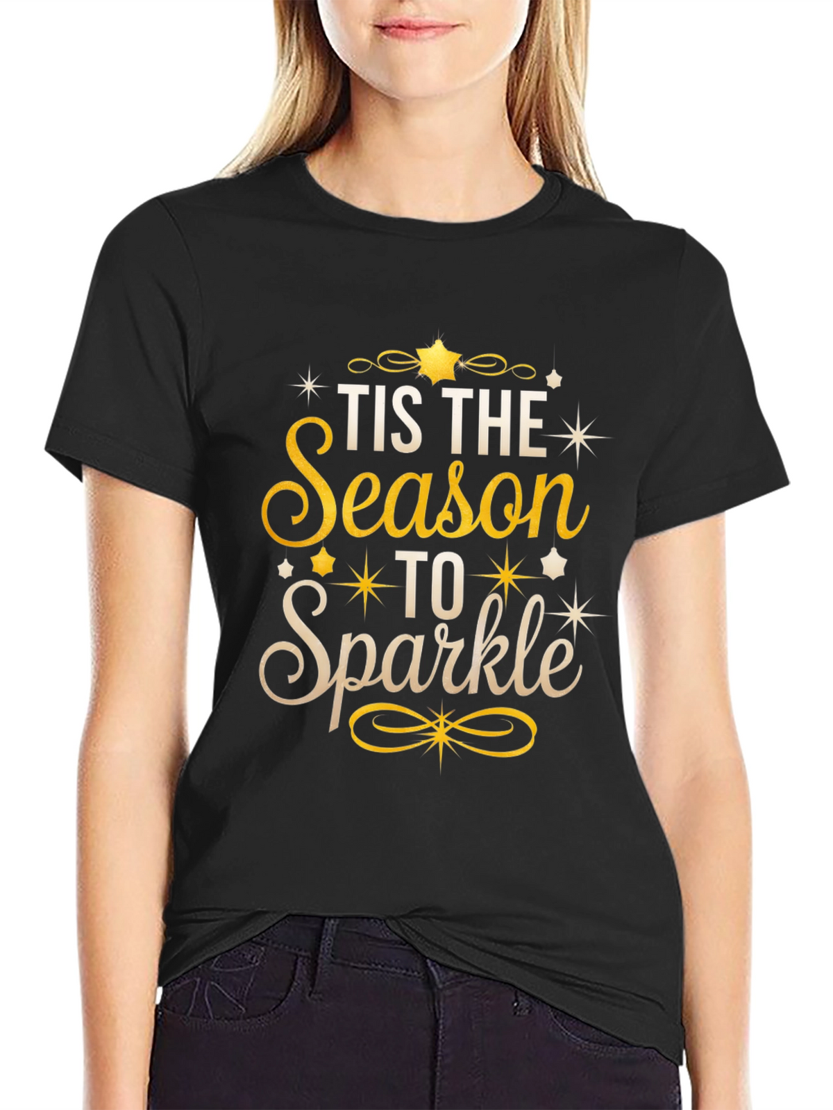 Festive Tis the Season to Sparkle Graphic Tee