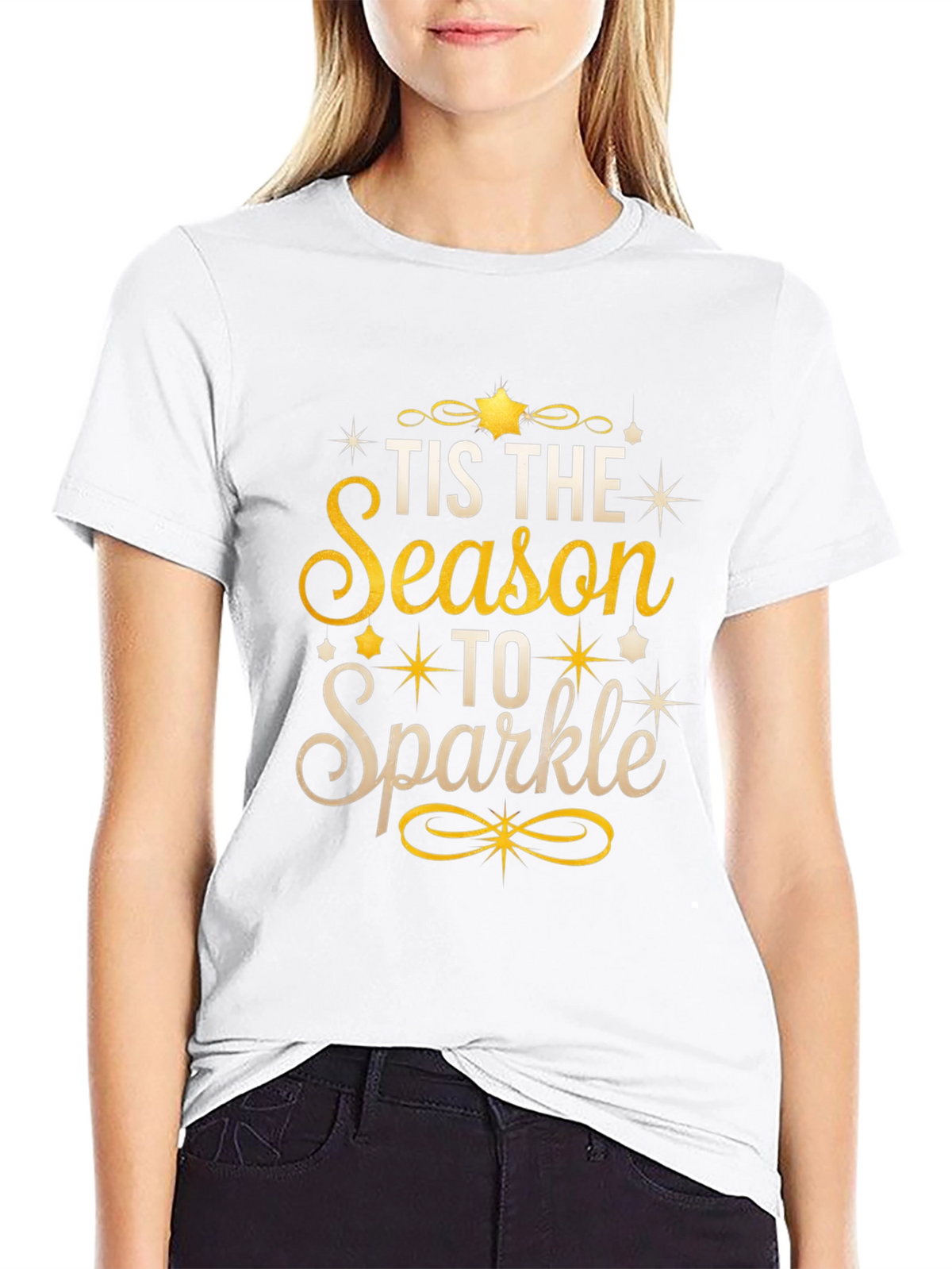 Festive Tis the Season to Sparkle Graphic Tee