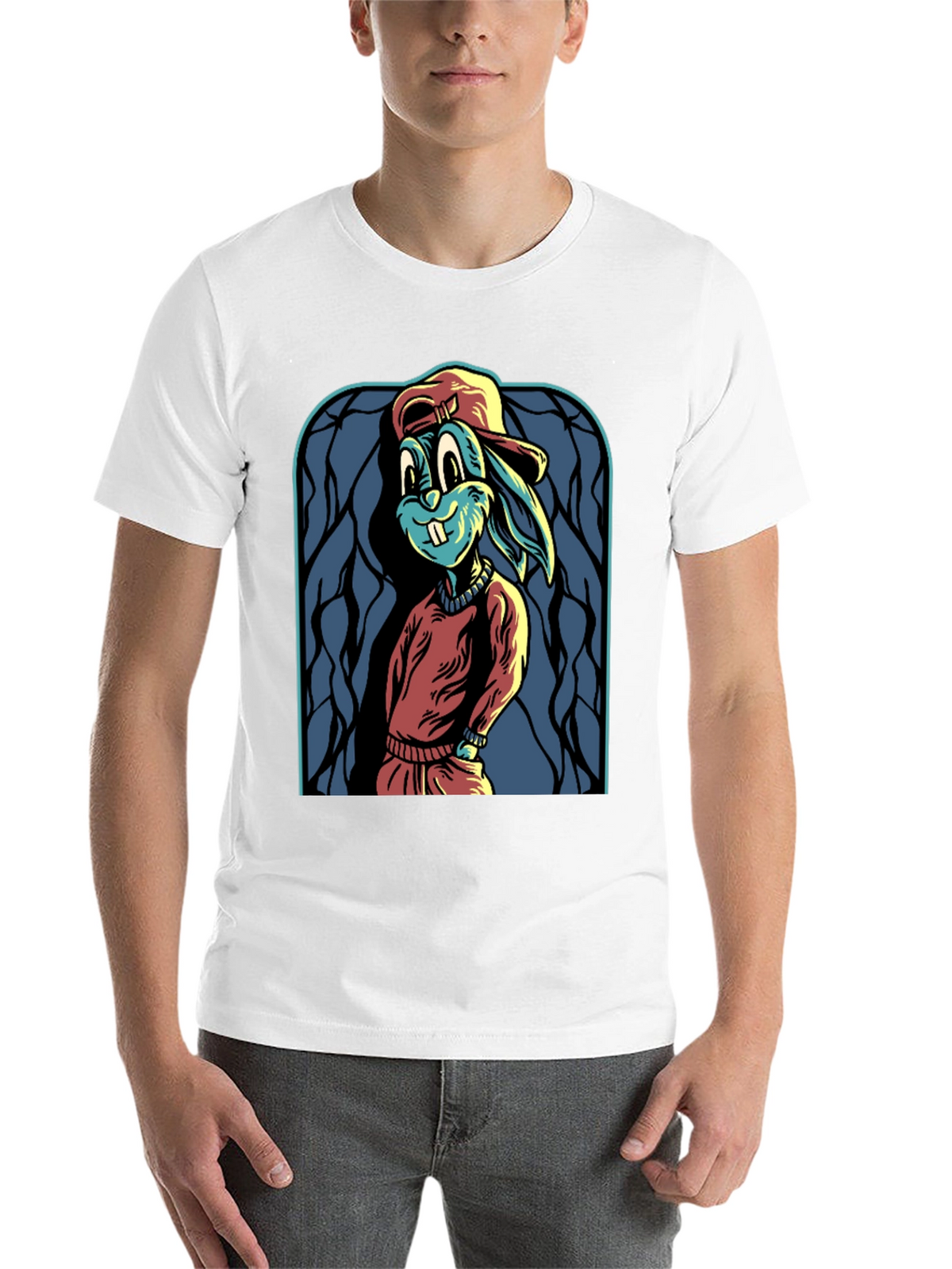 Cartoon Rabbit Graphic Tee
