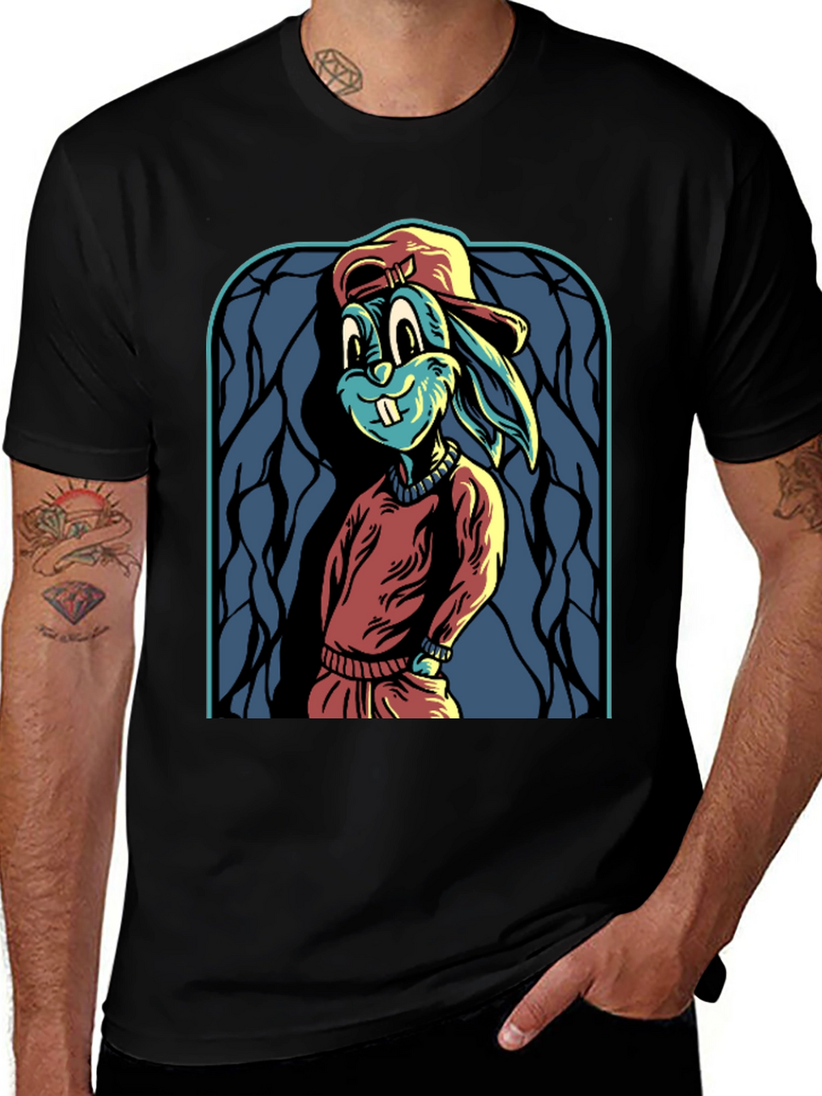 Cartoon Rabbit Graphic Tee