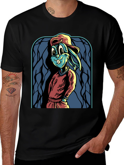 Cartoon Rabbit Graphic Tee
