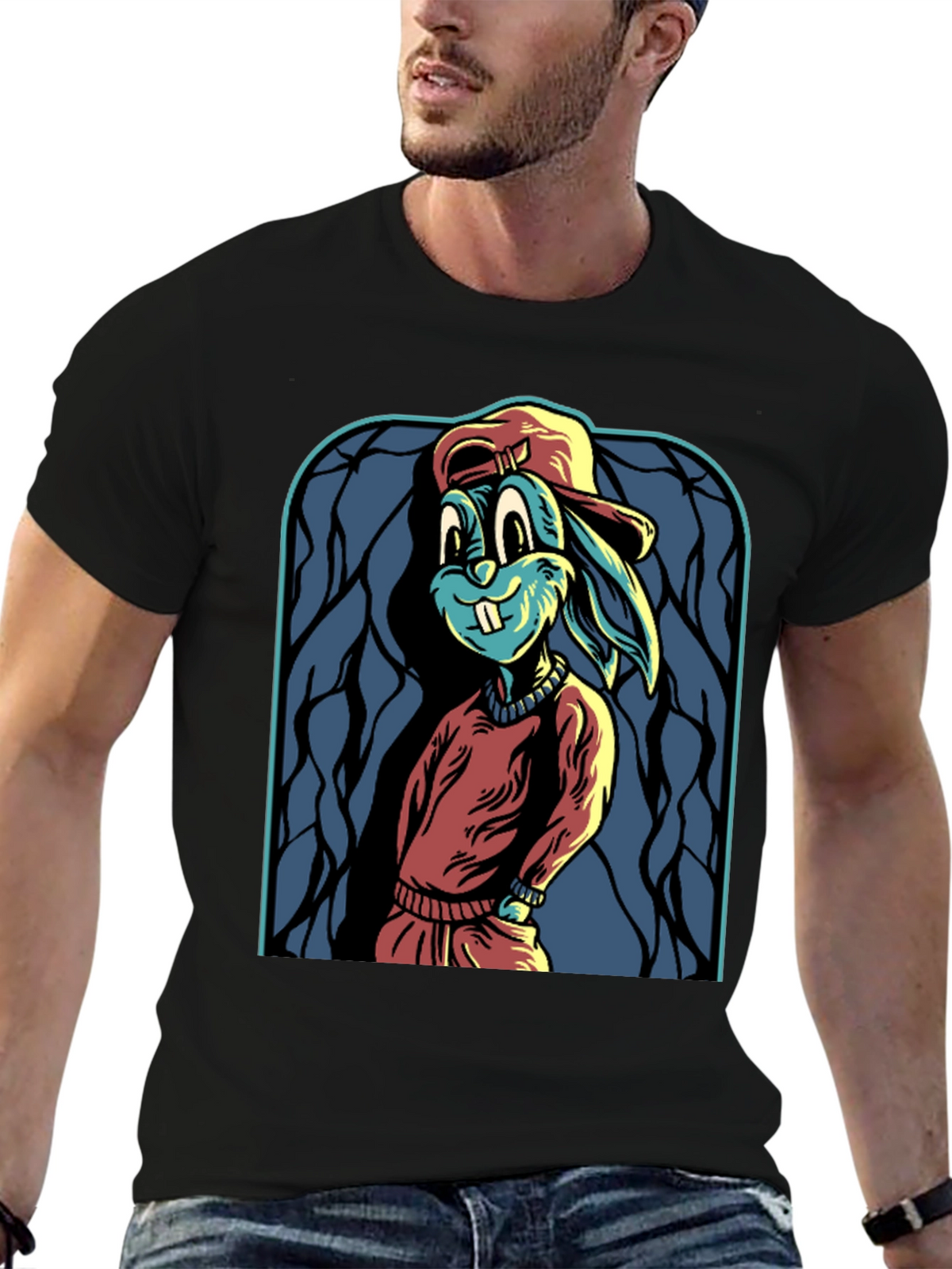 Cartoon Rabbit Graphic Tee