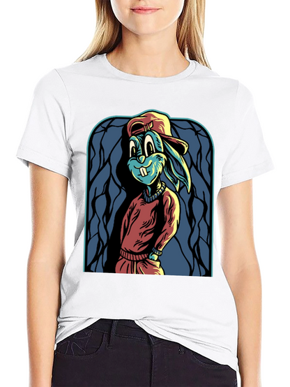 Cartoon Rabbit Graphic Tee