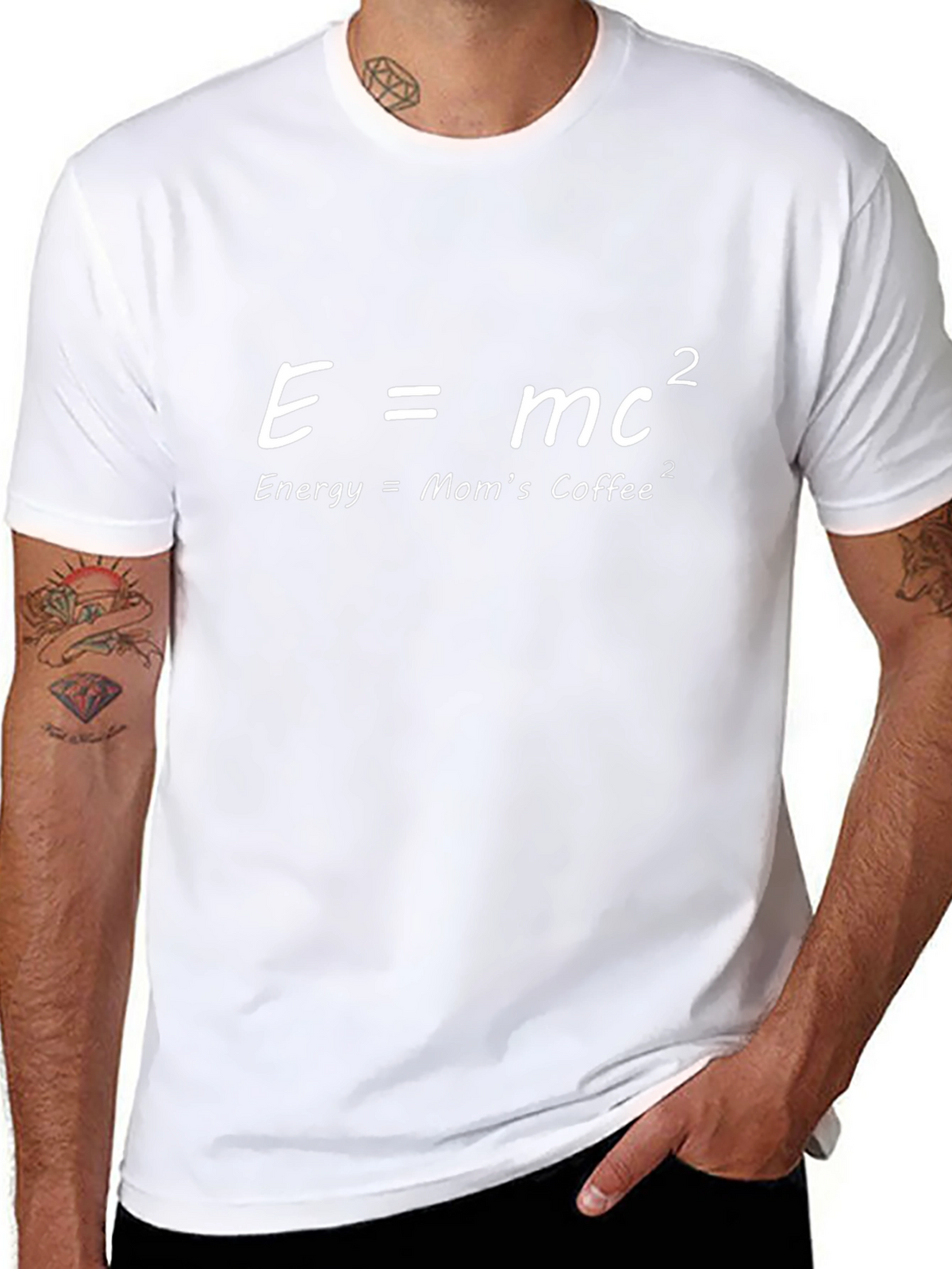 E=MC2 Moms Coffee Tee - Funny Science T-Shirt