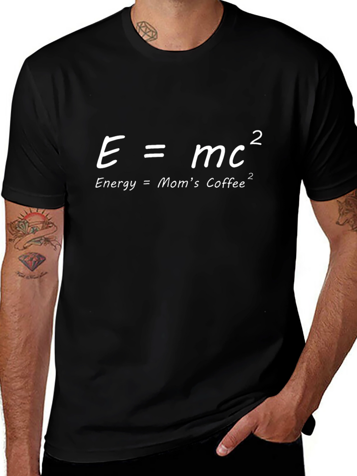 E=MC2 Moms Coffee Tee - Funny Science T-Shirt