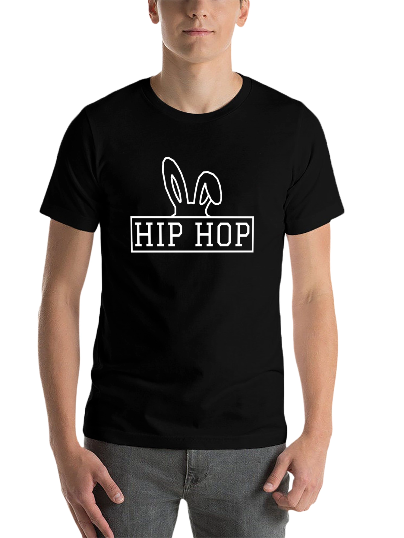 Hip Hop Bunny Tee - Black T-Shirt