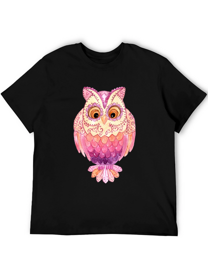 Owl Graphic T-Shirt - Mens Black Tee